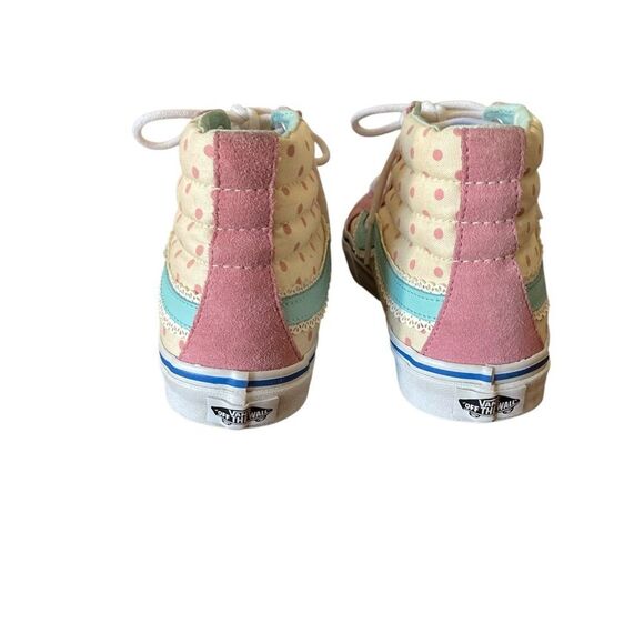 Vans Women's Pink and Cream High-Tops Size 5.5 - Picture 4 of 11
